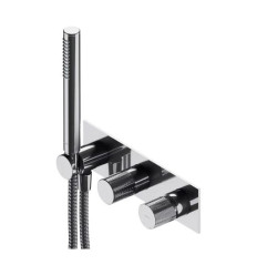 Bateria prysznicowo-wannowa podtynkowa z rączką prysznicową Contour chrom Omnires (CT8035/1CR)