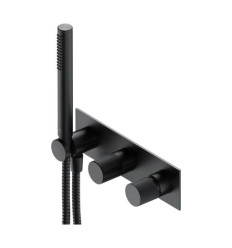 Bateria prysznicowo-wannowa podtynkowa z rączką prysznicową Contour antracyt Omnires (CT8035/1AT)