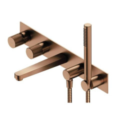 Bateria wannowa 5-otworowa podtynkowa Contour miedź szczotkowana Omnires (CT8037/1CPB)