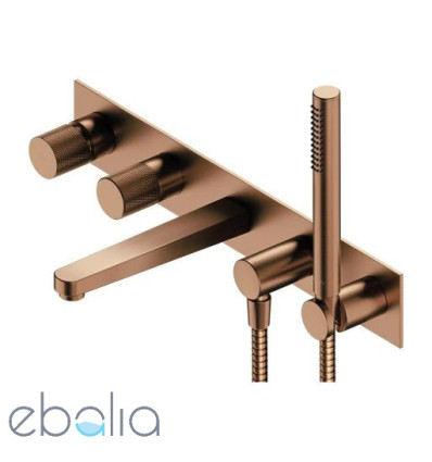 Bateria wannowa 5-otworowa podtynkowa Contour miedź szczotkowana Omnires (CT8037/1CPB)