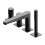 Bateria wannowa 4-otworowa Contour antracyt Omnires ( CT8032AT)
