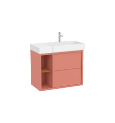 Szafka z umywalką wersja prawa 80 cm biały mat Tura Roca (A852027558)