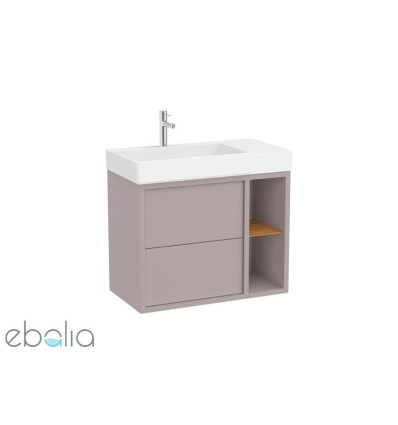 Szafka z umywalką wersja lewa 80 cm biały mat Tura Roca (A852028558)