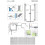 Kabina prysznicowa 90x80 Fuenta KDD Radaway (1384060-01-01L + 1384061-01-01R)