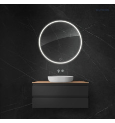 Lustro 100 cm okrągłe z oświetleniem LED i systemem Klarglas Nordlis Oltens (64102000)