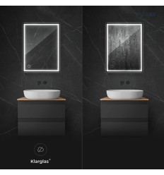 Lustro 60x80 cm prostokątne z oświetleniem LED i systemem Klarglas Nordlis Oltens (64115300)