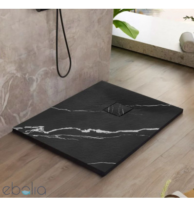 Brodzik kwadratowy 90x90 Magnum Carrara Black Rea (REA-K7008)