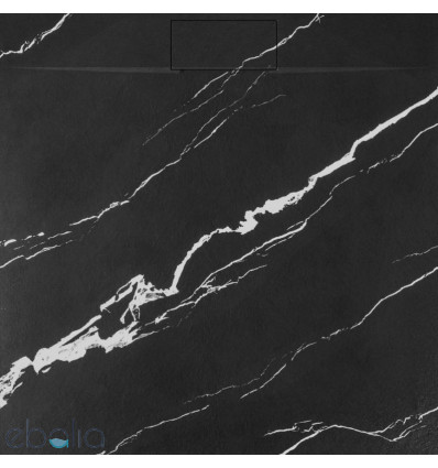 Brodzik kwadratowy 90x90 Bazalt Carrara Black Rea (REA-K7003)