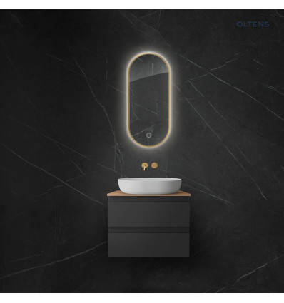 Lustro 40x90 cm owalne z oświtleniem LED i systemem Klarglas Nordlis Oltens (64113800)