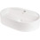 Umywalka granitowa 55cm nablatowa z wyspą na baterię - owalna alabaster Silia Deante (CQS AU6B)