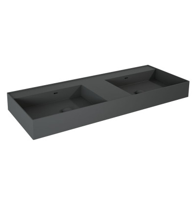Umywalka ścienna 120 duo z tworzywa Solid Surface Level anthracite matt Elita (RE041461206010)