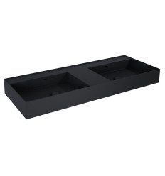 Umywalka ścienna 120 duo z tworzywa Solid Surface Level black matt Elita (RE041461207160)