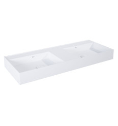 Umywalka ścienna 120 duo z tworzywa Solid Surface Level white matt Elita (RE041461205290)