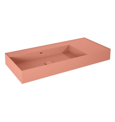 Umywalka ścienna 100 lewa z tworzywa Solid Surface Level terra pink matt Elita (RE041461186600)