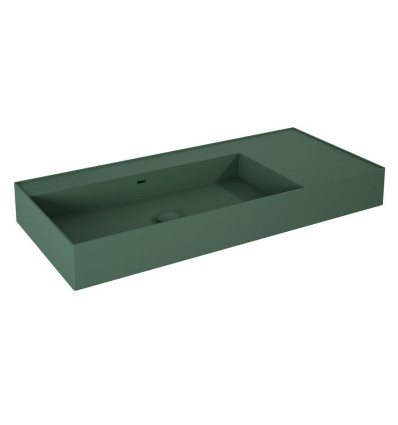 Umywalka ścienna 100 lewa z tworzywa Solid Surface Level forest green matt Elita (RE041461187010)
