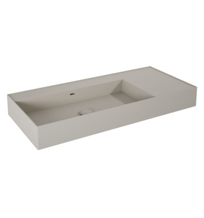 Umywalka ścienna 100 lewa z tworzywa Solid Surface Level fume matt Elita (RE041461187020)