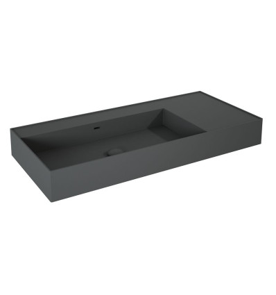 Umywalka ścienna 100 lewa z tworzywa Solid Surface Level anthracite matt Elita (RE041461186010)