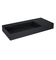 Umywalka ścienna 100 lewa z tworzywa Solid Surface Level black matt Elita (RE041461187160)