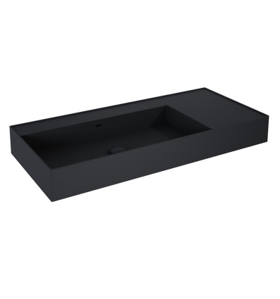 Umywalka ścienna 100 lewa z tworzywa Solid Surface Level black matt Elita (RE041461187160)