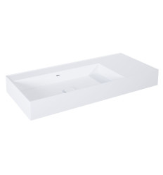 Umywalka ścienna 100 lewa z tworzywa Solid Surface Level white matt Elita (RE041461185290)