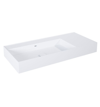 Umywalka ścienna 100 lewa z tworzywa Solid Surface Level white matt Elita (RE041461185290)