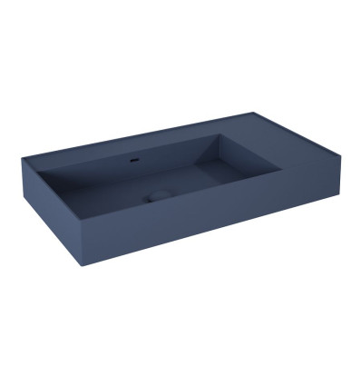 Umywalka ścienna 80 lewa z tworzywa Solid Surface Level navy blue matt Elita (RE041461177030)