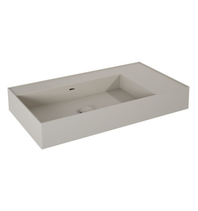 Umywalka ścienna 80 lewa z tworzywa Solid Surface Level fume matt Elita (RE041461177020)