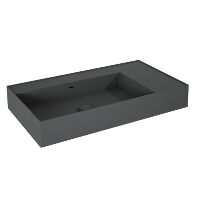 Umywalka ścienna 80 lewa z tworzywa Solid Surface Level anthracite matt Elita (RE041461176010)
