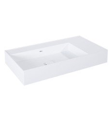 Umywalka ścienna 80 lewa z tworzywa Solid Surface Level white mat Elita (RE041461175290)