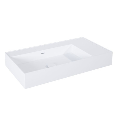 Umywalka ścienna 80 lewa z tworzywa Solid Surface Level white mat Elita (RE041461175290)