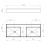 Umywalka ścienna 120 duo z tworzywa Solid Surface Level white matt/fume matt Elita (RE041461246190)