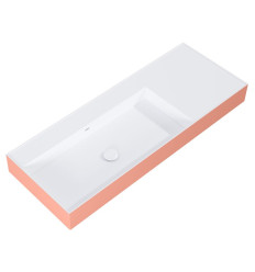 Umywalka ścienna 120 lewa z tworzywa Solid Surface Level white matt/terra pink matt Elita (RE041461236020)