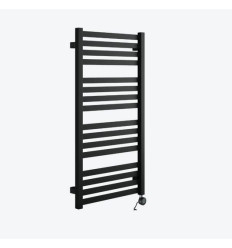 Grzejnik łazienkowy elektryczny 96x50 cm Horos czarny (GREX.HO96.SET.BL)