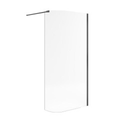 Ścianka prysznicowa gięta walk-in 93x200cm Vidoq czarny mat Excellent (KAEX.1507.930.LP.BL)