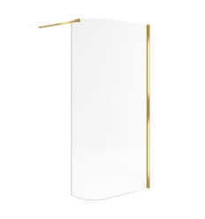 Ścianka prysznicowa gięta walk-in 93x200 cm Vidoq złoty połysk Excellent (KAEX.1507.930.LP.GL)