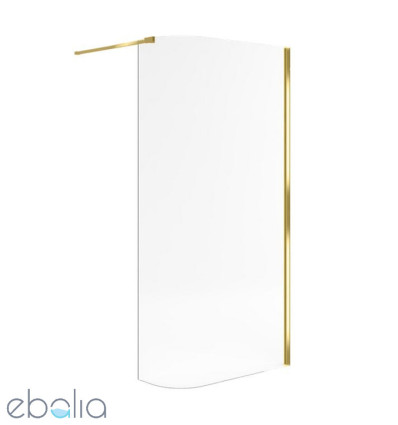 Ścianka prysznicowa gięta walk-in 93x200 cm Vidoq złoty połysk Excellent (KAEX.1507.930.LP.GL)