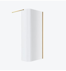 Ścianka prysznicowa gięta walk-in 93x200cm Vidoq złoto szczotkowane Excellent (KAEX.1507.930.LP.GB)