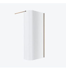 Ścianka prysznicowa gięta walk-in 93x200cm Vidoq miedź szczotkowana Excellent (KAEX.1507.930.LP.CB)