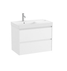 Szafka z umywalką asymetryczną 80 cm Ona biały mat Roca (A851692509)