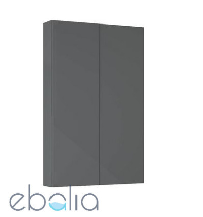 Szafka wisząca z 2 drzwiami 50 cm Extra slim antracyt połysk Roca (A857960153)