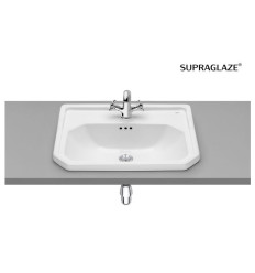 Umywalka blatowa 1 otwór Carmen biała Supraglaze Roca (A3270A5S00)