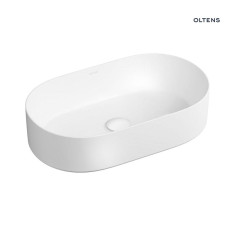 Umywalka 52x30 cm owalna nablatowa z powłoką SmartClean biała Lom Thin Oltens (40828000)