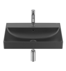 Umywalka ścienna 60 cm FINECERAMIC Ona czarny mat Roca (A327686080)