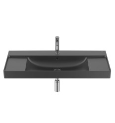 Umywalka ścienna 100 cm Fineceramic Ona czarny mat Roca (A32768A080)