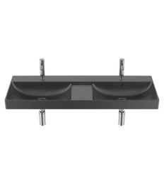 Umywalka ścienna 120 cm Fineceramic Ona czarny mat Roca (A32768B080)