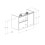 Szafka pod umywalkę 100 cm lewa + cargo Gap Pro biały połysk Roca (A857904806)