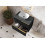 Ceramiczna umywalka nablatowa 46 Reni bicolor white/anthracite mat Elita (RE040460896130)
