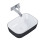Ceramiczna umywalka nablatowa 46 Reni bicolor white/black mat Elita (RE040460896110)