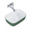 Ceramiczna umywalka nablatowa 46 Reni bicolor white/forest green mat Elita (RE040460896150)