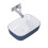 Ceramiczna umywalka nablatowa 46 Reni bicolor white/navy blue mat Elita (RE040460896170)